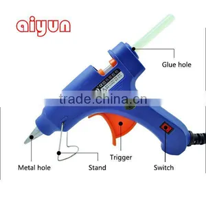 20W Glue Gun + 25pcs 200mm Glue Stick Crafts Repair Tool Mini Electric Heating Hot Melt Glue Gun thumbnail-2