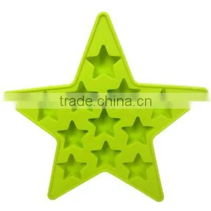 Novelty Red Silicone Ice Mold With Five Star Shape thumbnail-2