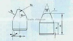 Hard Alloy Teeth for Mine and Oil Field Drill Bits--Half-round Tooth thumbnail-1