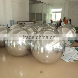 Inflatable Double Layer Inflatable Silver Mirror Ball/stage Display Decoration Ball for Sale thumbnail-2