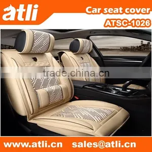Beige Color Mesh Fabric Auto Seat Covers thumbnail-1