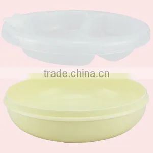 Plastic Put Hot Water Insulated Dish Keep Food Warm Baby Plate thumbnail-3
