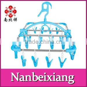 24 Pegs Stainless Steel Collapsible Plastic Clothes Peg Hanger thumbnail-1