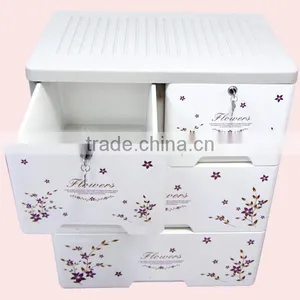 Printing Flower Mini Plastic Storage Drawers thumbnail-4