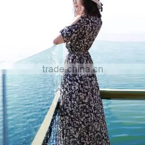2016 New Latest Summer Women Slim Plus Size Long Bohemia Beach Dress thumbnail-5