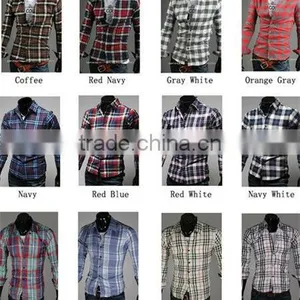 Mens Plaids/checks Classic Shirts 16 Colors Stock Hot Sale Man Shirts thumbnail-2