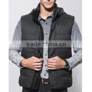 2015 New Fashion Man's Winter Light Down Vest With Hoodie thumbnail-2