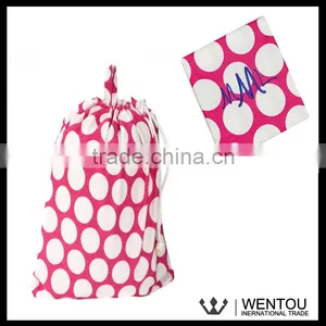 China Chevron Polka Dot Cotton Laundry Bag For College thumbnail-1