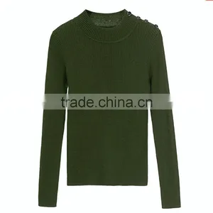 Green Color Ladies Sweater 2017 Fashion Style Women Pullover Sweater thumbnail-5
