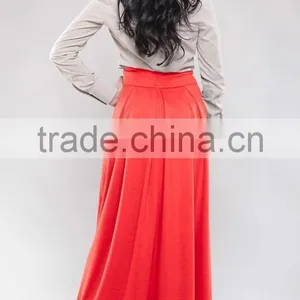 Elegant Business Woman Maxi Skirt Wholesale Ladies Office Long Skirts thumbnail-3