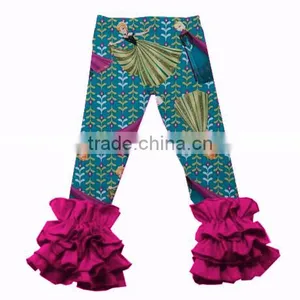 Wholesale Baby Girl Icing Ruffle Pants Cute Colorful Girls Icing Legging thumbnail-3