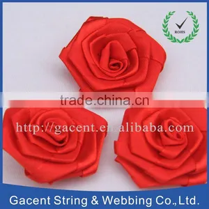 Red Satin Rosette for Christmas Gift Christmas Red Bows thumbnail-1