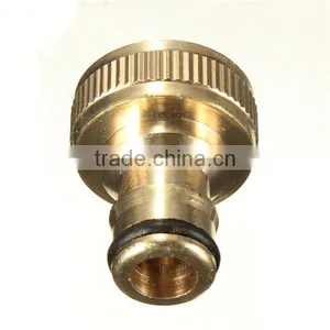 3/4 Solid Brass Threaded Tap Garden Hose Connect Adaptor Tap Snap Fitting Pipe thumbnail-5