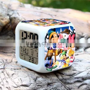 (Promotion Gift) Mickey & Minnie Mouse Design Alarm Clock, Digital Alarm Clock Cheap Price, Cartoon Design Desk Clocks thumbnail-5