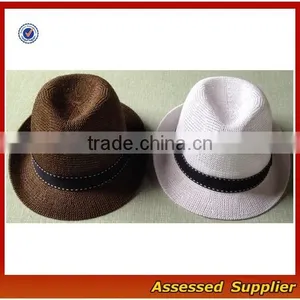 SH052 Paper Straw Fedora Hat for Baby Baby Hat Pattern thumbnail-1