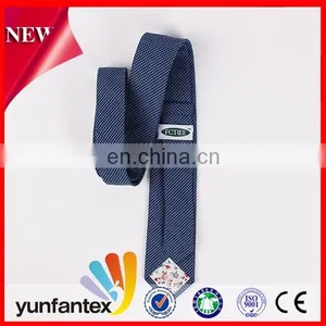 2016 Latest Navy Blue Petite Stature Cotton Necktie Wholesale thumbnail-3