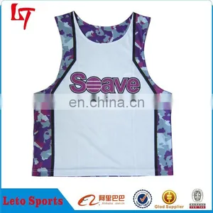 Wholesale Mesh Cool Camo Reversible Lacrosse Tank Top Jersey thumbnail-1