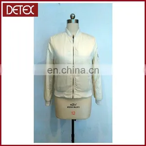Wholesale Custom Made Women 100% Polyester Bomber Jacket thumbnail-2