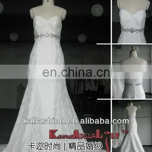 EB2254 Sweetheart With Beading Belt Lace Wedding Dress thumbnail-1