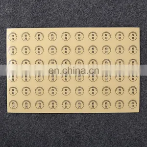 Customized Transparent Kraft Paper Color Printing Logo Self Adhesive Stickers,Check Seal Logo Printing Label thumbnail-2