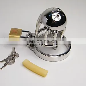 2015 New Design Stainless Steel Lockable Cock Cage Penis Cage thumbnail-1