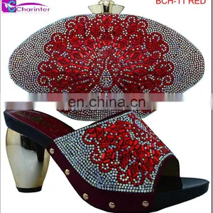 Africa Women Shoes High Heel Shoes Matching With Bag BCH-11 thumbnail-3
