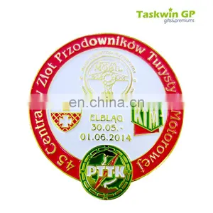 Custom Medal Coin Glod Metal Custom Pin Badge With Pin Strap thumbnail-2