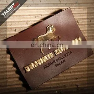 Custom Private Brand Name Logo Label Metal Jeans Leather Tags thumbnail-3