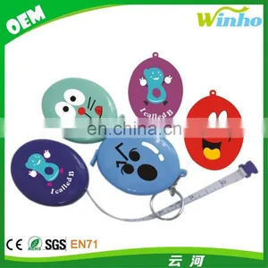 Winho Oval Shape Plastic Gift Tape Measure Keychain for Promotion thumbnail-1
