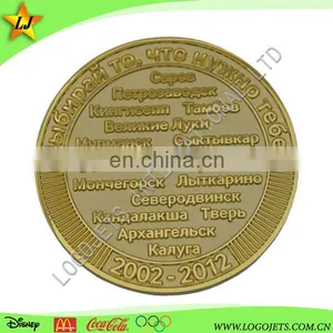 Most Popular Best Quality Promotional Gold Round Coin for Collection thumbnail-1