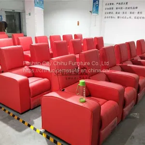 Home Theater Sofa,red Leather Vip Cinema Seating thumbnail-4