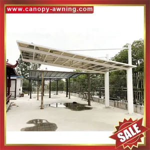 Outdoor Villa Sunshade Rain Aluminium Aluminum Alloy Metal PC Polycarbonate Parking Carport Car Port Shelter Canopy Awning Cover thumbnail-5