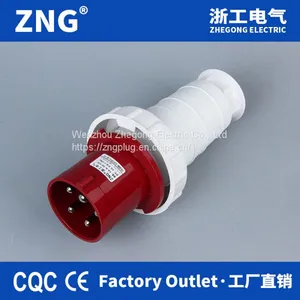 Supplying Industrial Waterproof Plug 63A5P, 400V 63A 3P+N+PE Industrial Power Plug Ip67 Protection thumbnail-1