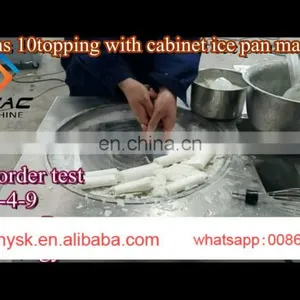 2 Pan Computer Control Pan Roller Rolling Rolled Flat Fried Ice Fryer Cream Machine thumbnail-1