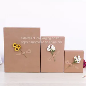 Kraft Paper Box Packaging Kraft Box With String thumbnail-4