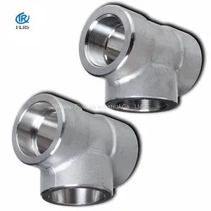 High Pressure Stainless Steel Forged Steel Pipe Fitting/ ASME B16.11 Equal Tee thumbnail-2