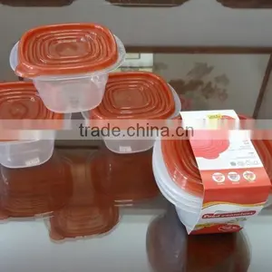 Good Selling 3 Pcs Plastic Food Storage Container 500ml thumbnail-1