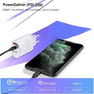 USB Type C Charger Mini Quick Charge 3.0 QC PD 20W Mobile Phone Charger for IPhone 12 Samsung Xiaomi Fast Wall Chargers thumbnail-4