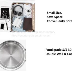2021 Newest Stainless Steel Food Grate 304 Travelling Electric Kettle 0.6L（SKYPE:lifuli123） thumbnail-2