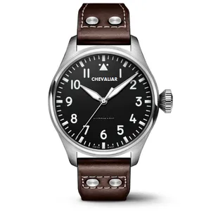 Stainless Steel Water Resistance Fashion Watches Genuine Leather Quartz Man Watch thumbnail-2