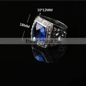 Trendy Silver Plated Blue Sapphire Mens Ring Quality Choice thumbnail-4