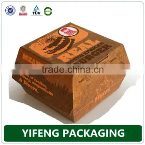Eco-friendly Hamburger Paper Boxes Printed at Food Standard thumbnail-3