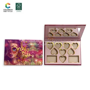 Custom Empty Makeup Cardboard Eyeshadow Palette Wholesale Eye Makeup Magnetic Eyeshadow Palette Private Label Cruelty Free thumbnail-1