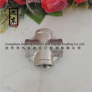 150lb Bsp NPT Threaded Hydraulic Stainless Steel Cross thumbnail-5