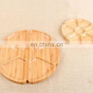Customized Unique Design Durable Kitchen Divided Food Dry Fruit Bamboo Serving Tray thumbnail-3