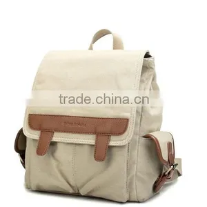 Black Vintage Fashion Canvas Backpack thumbnail-1