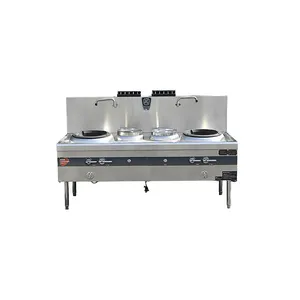 Silent & Energy-Saving Type A Brick Series Natural Gas Double Wok & Double Warm Stove thumbnail-2