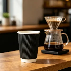 Plant Fiber Degradable Disposable Hot Beverage Takeaway Cups thumbnail-3