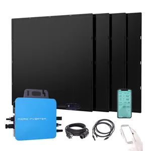 800W Balcony Solar System Kit, Stainless Steel Mounting Bracket Black, Plug and Play Home Solar Power Generator thumbnail-4