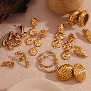 Stainless Steel Earrings OEM/ODM Custom Design Supplier IP Gold Plated Bulk Order thumbnail-2